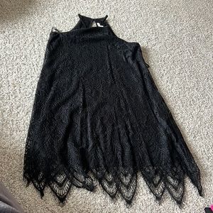 Black lace dress EUC size large cocktail attire